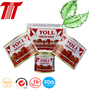 Venda quente de pasta de tomate sachê 70g da marca Yoli